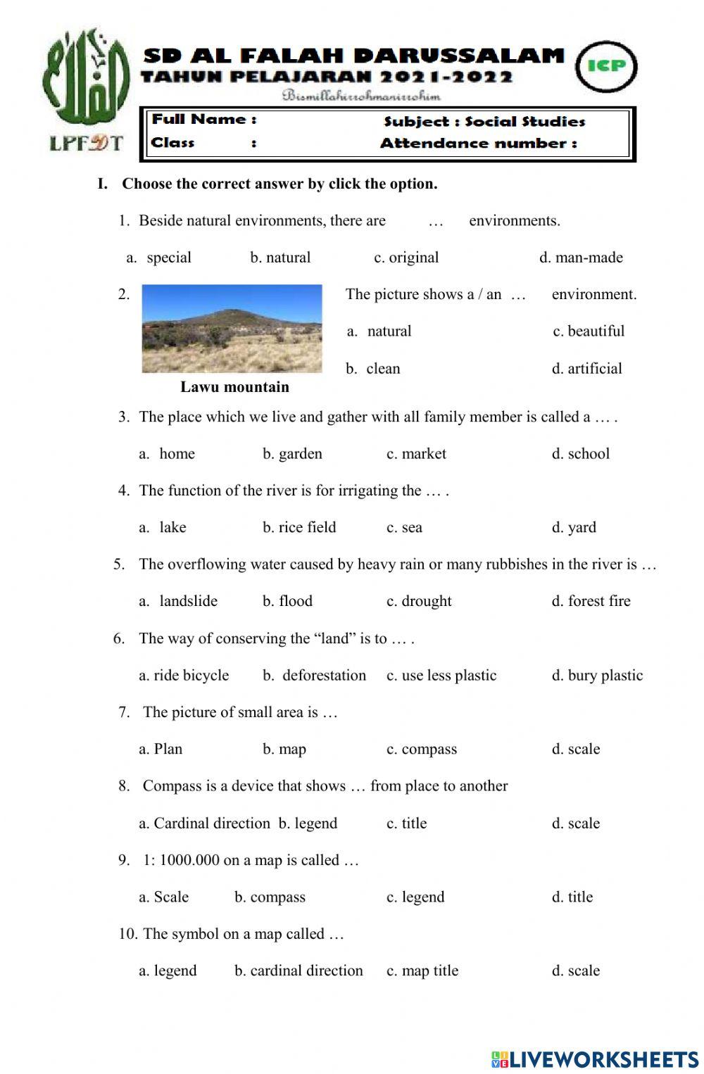 Latihan soal social studies