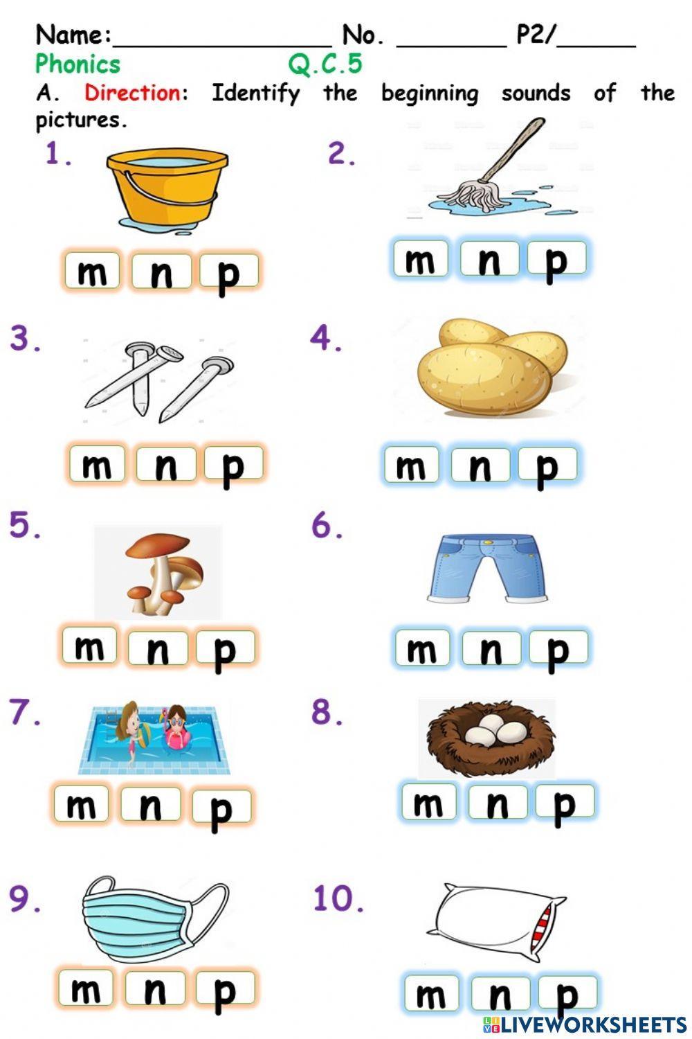 Beginning sounds activity for GRADE 2 | Live Worksheets Beginning sounds activity for GRADE 2 | Live Worksheets
