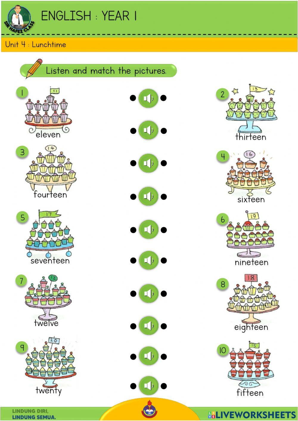 English Y1 - Lunchtime 10
