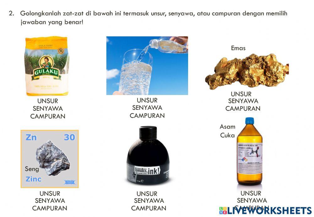 Latihan soal - Klasifikasi Materi