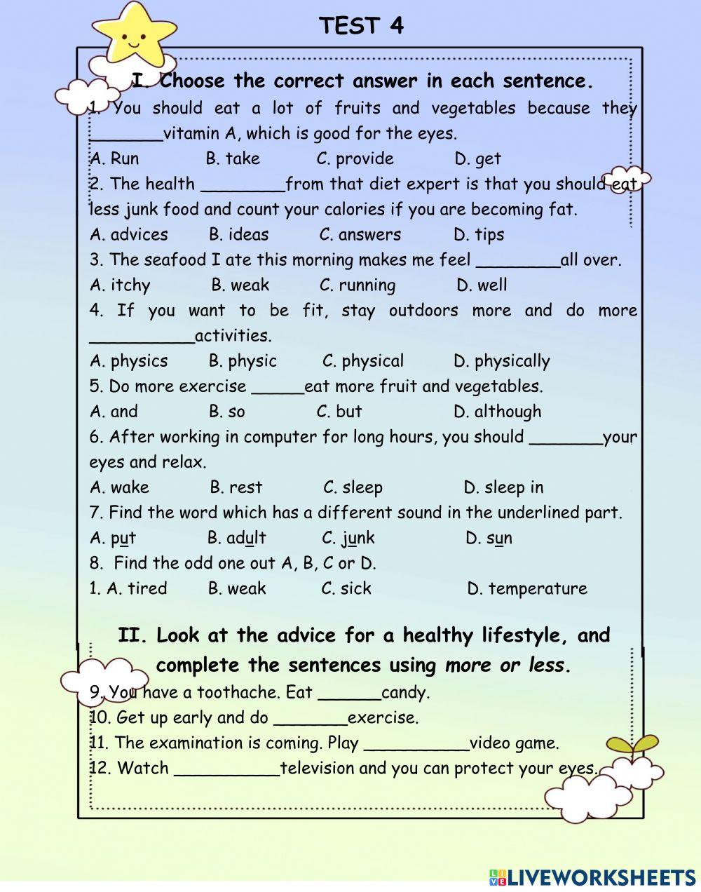 Test 4 - Unit 2 - 15-minute Test