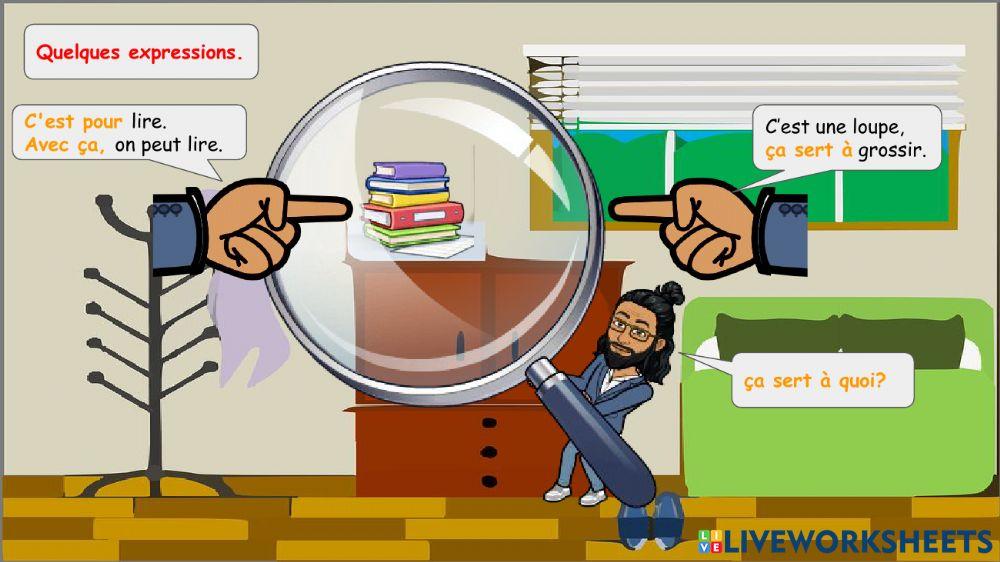 Demander, dire l'utilité des objets