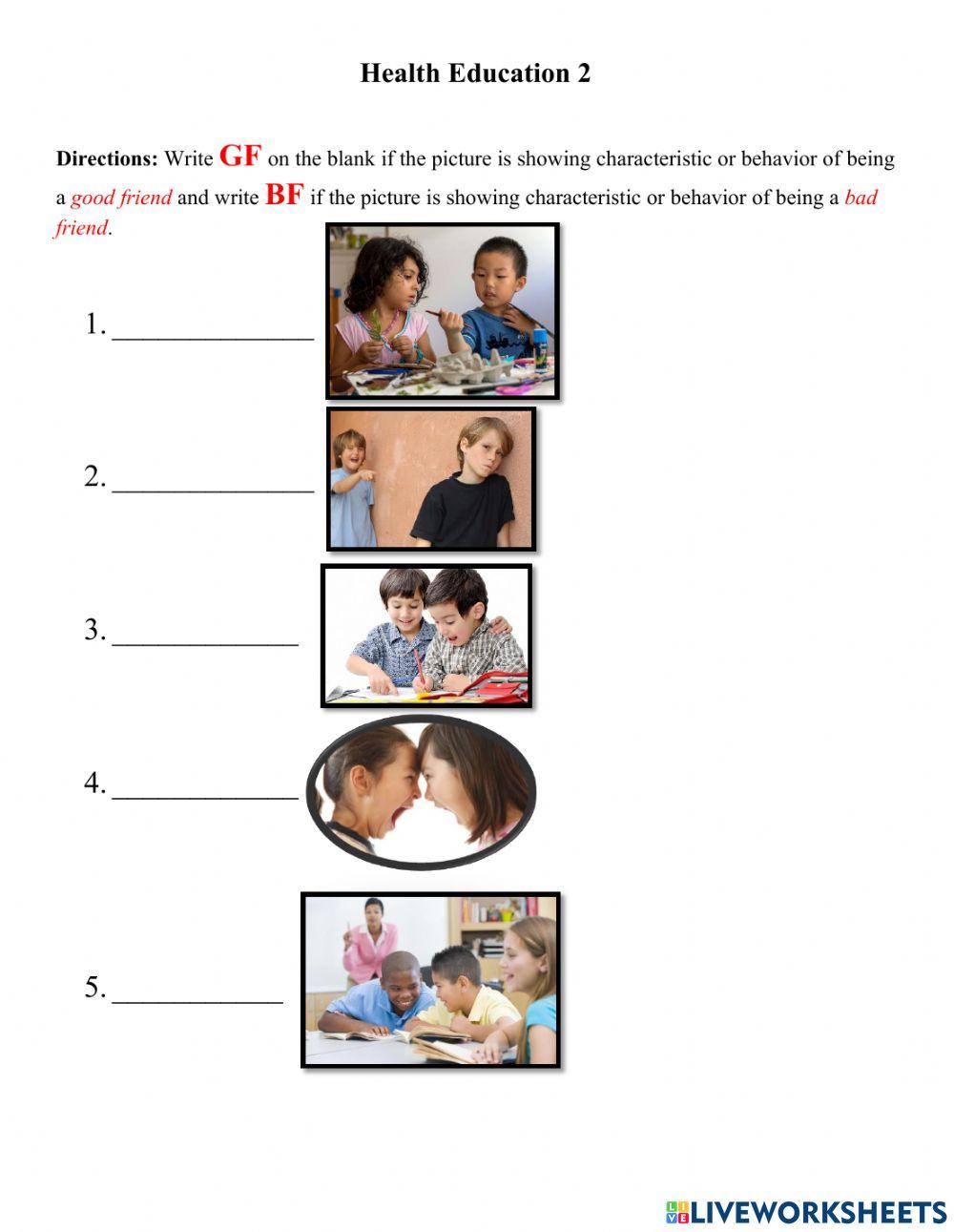 Grade 2: Good Friend vs Bad Friend