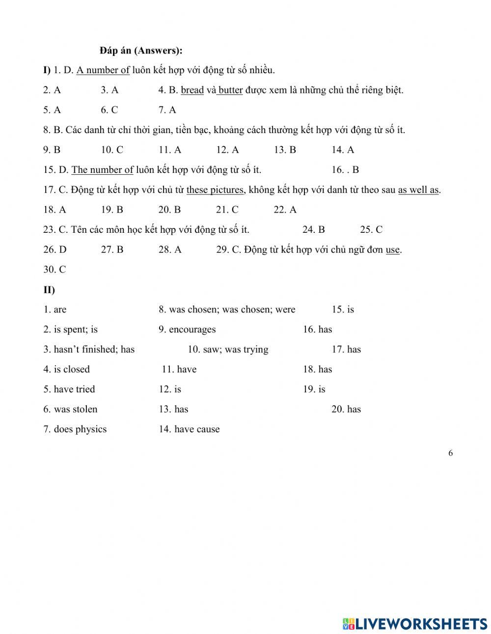 Su hoa hop giua chu ngu va dong tu