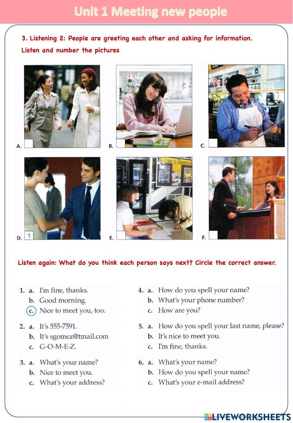 Meeting new people LWS1