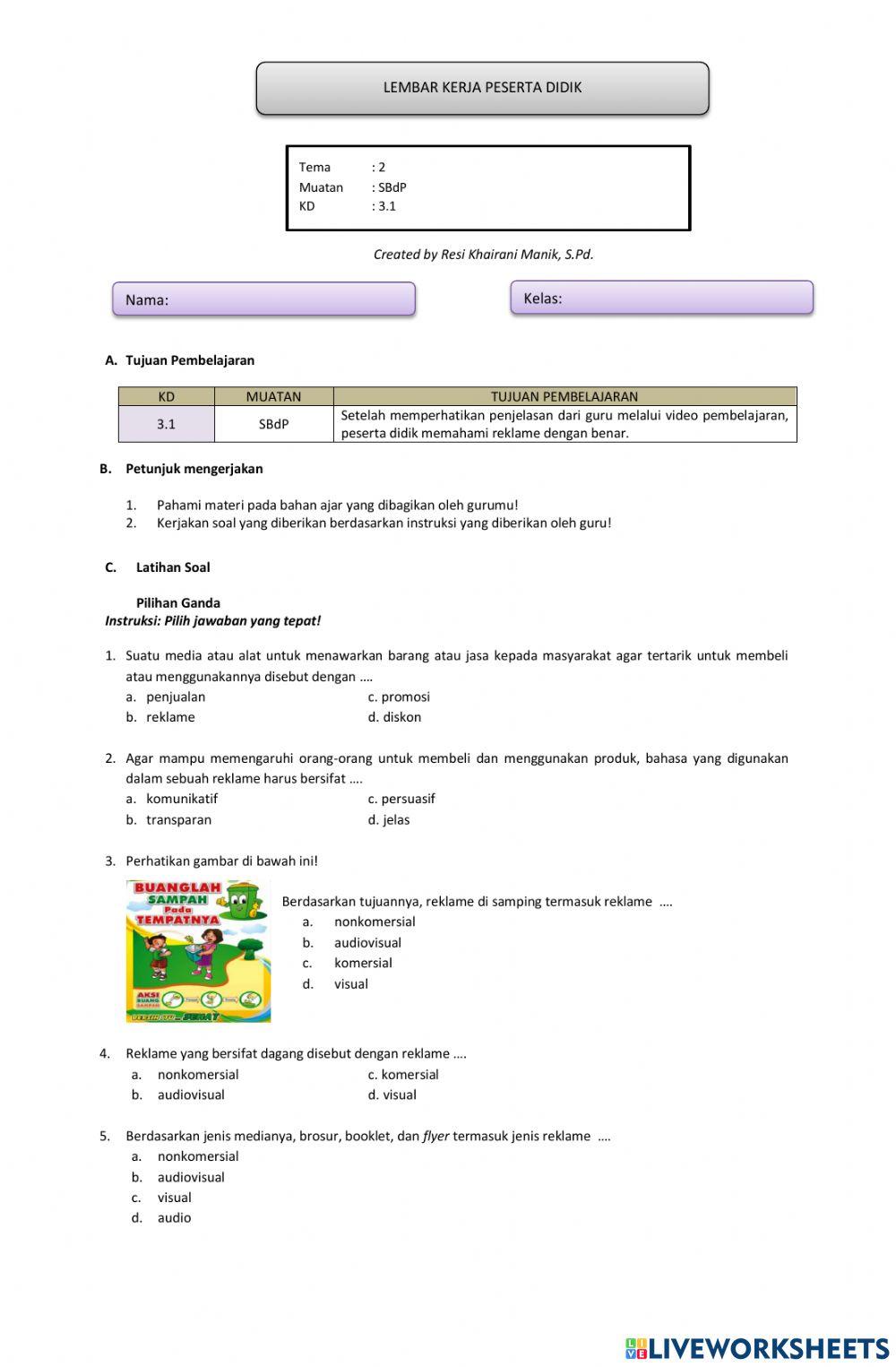 LKPD SBdP Reklame