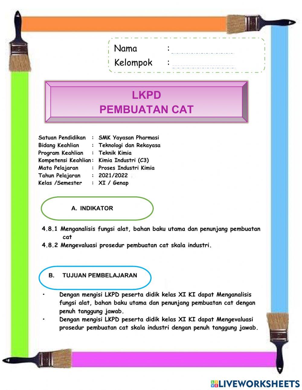LKPD Pembuatan Cat