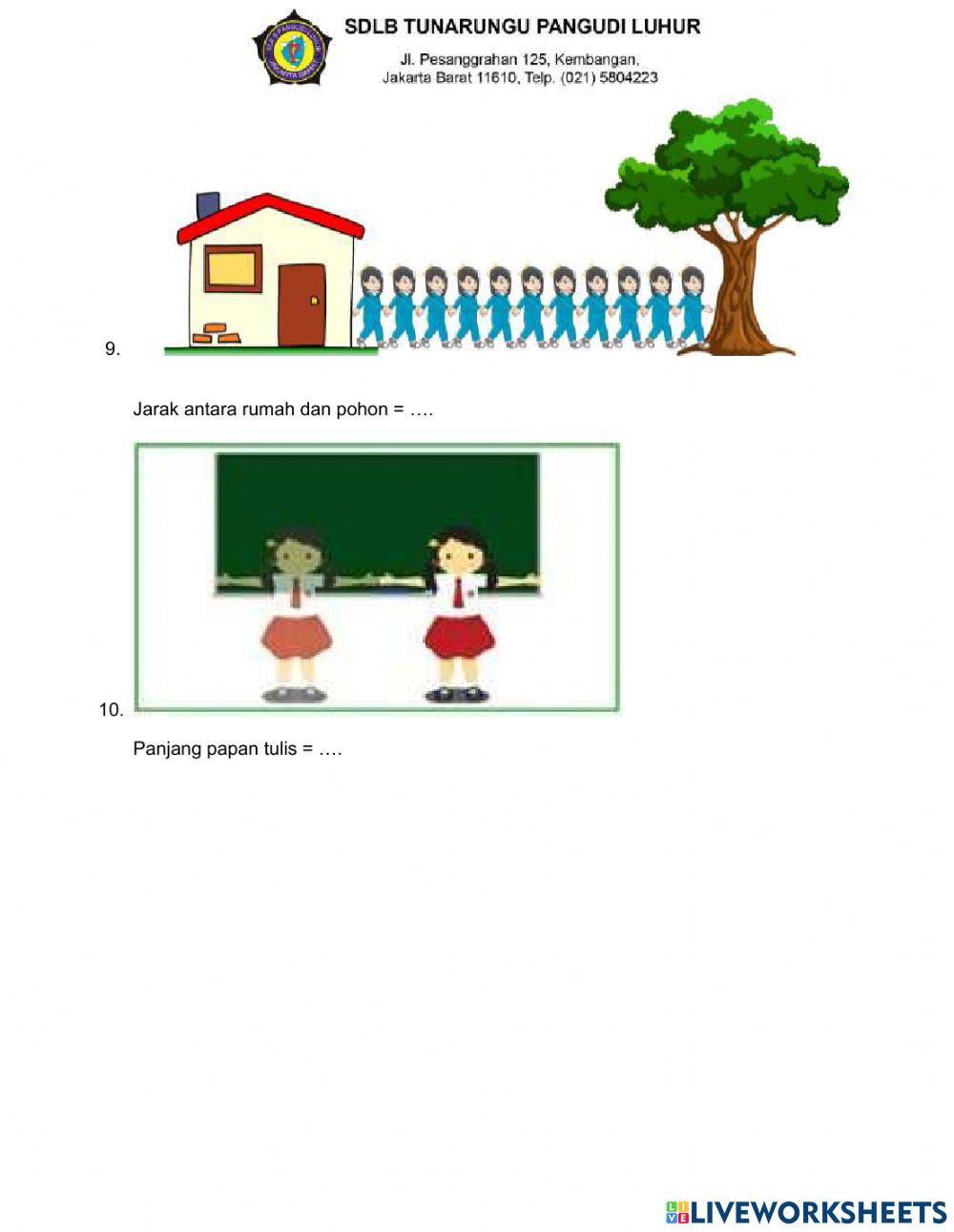 Mengukur panjang dengan satuan tidak baku