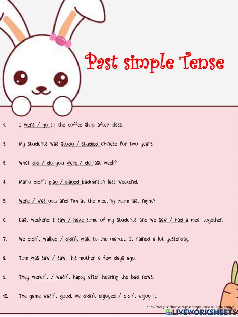 Past simple tense