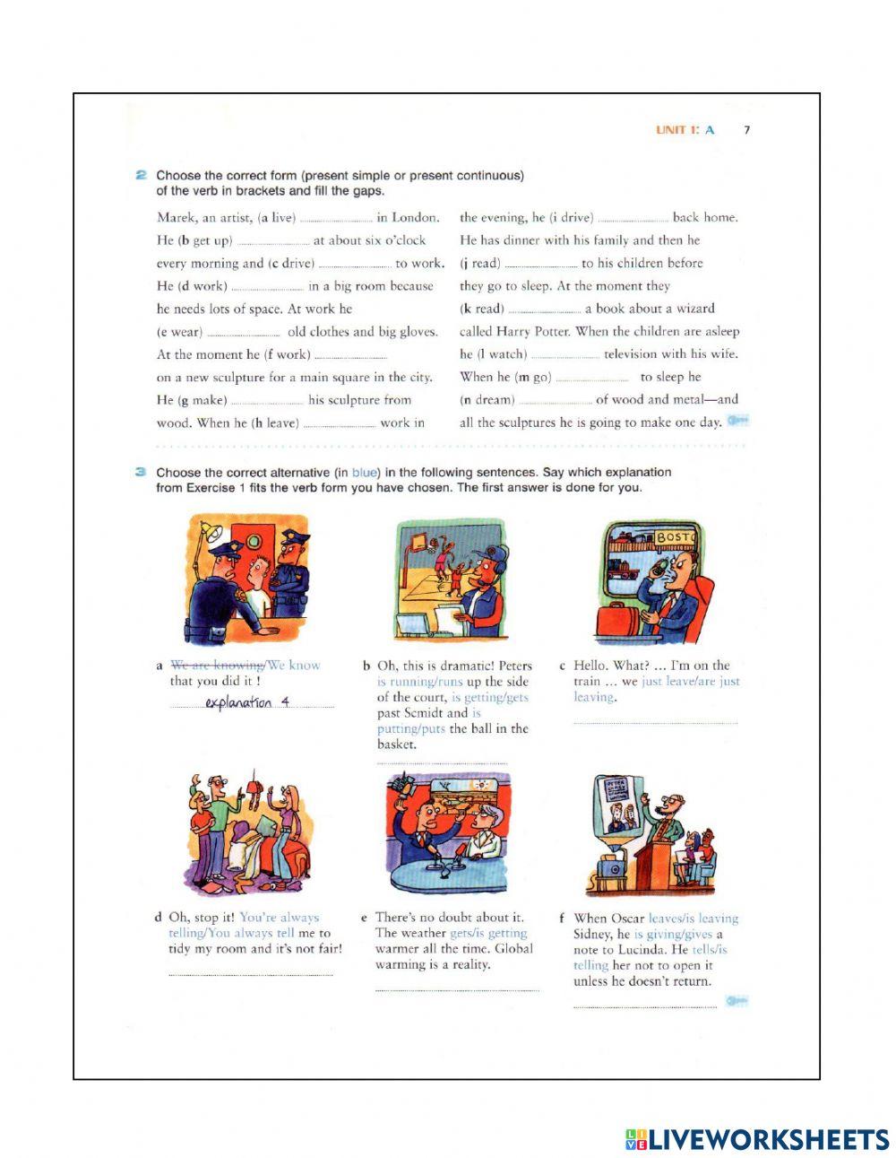 Simple Present and Present Continuous