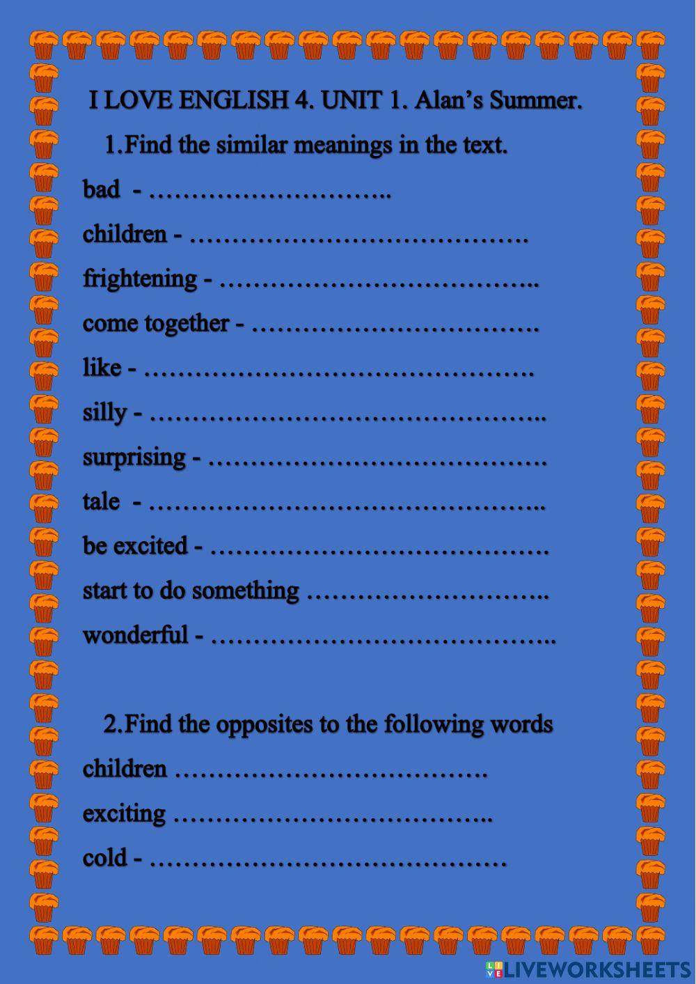 Similarities and opposites