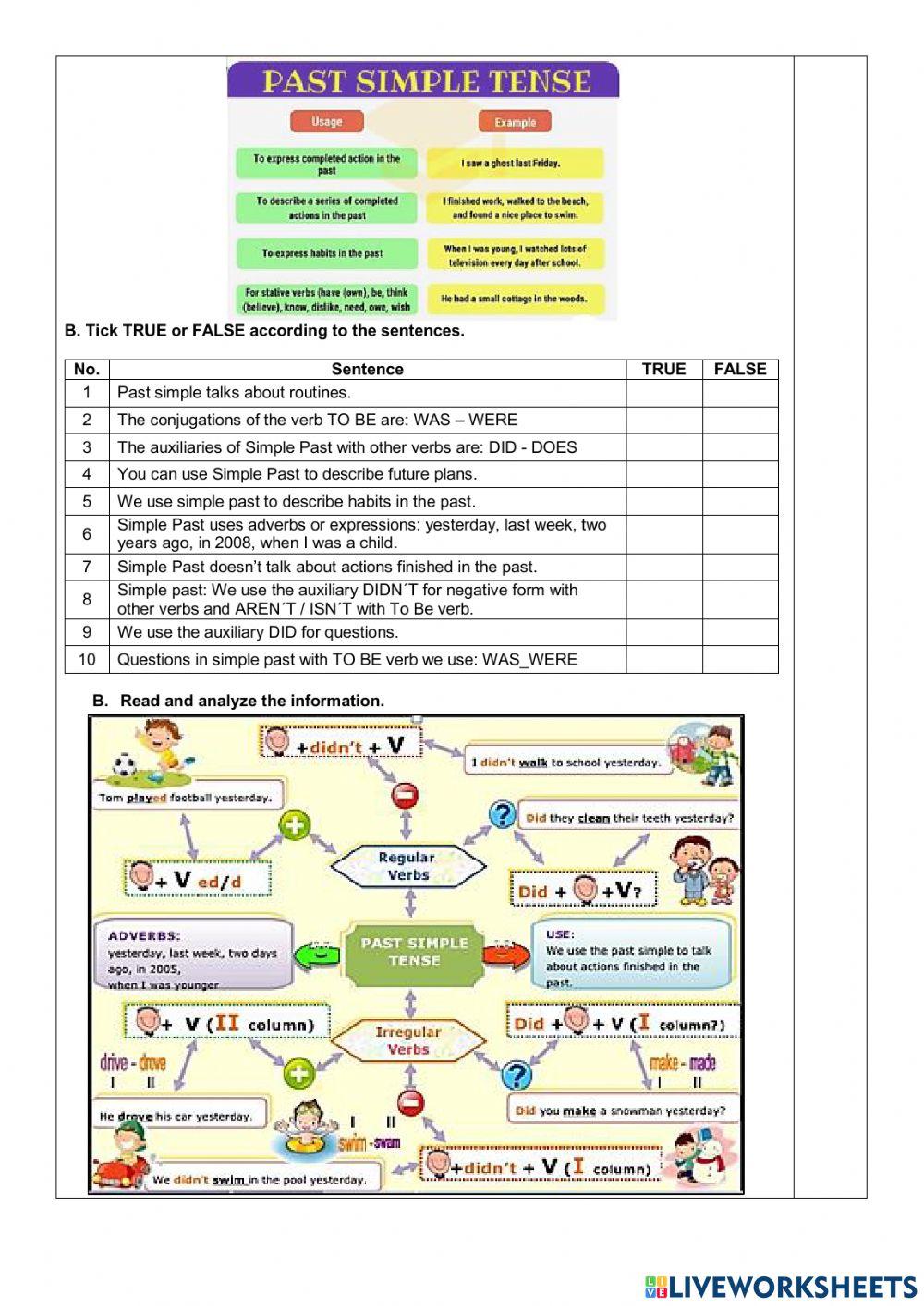Ejercicio online Simple Past-10th-EGB