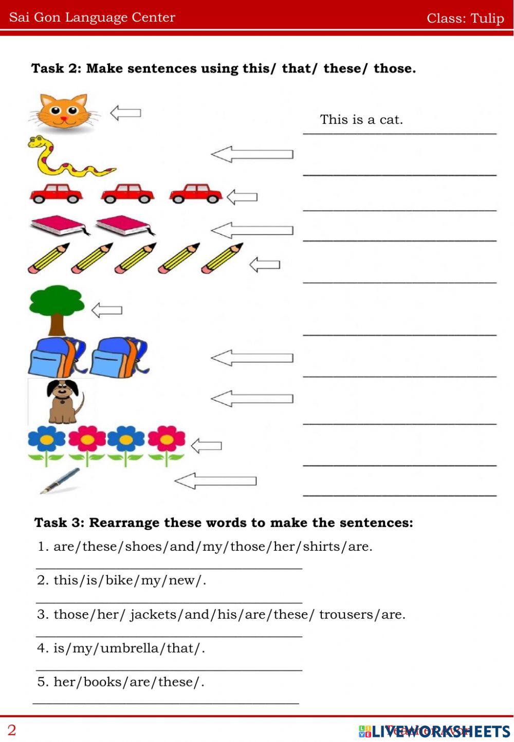 Worksheet tulip