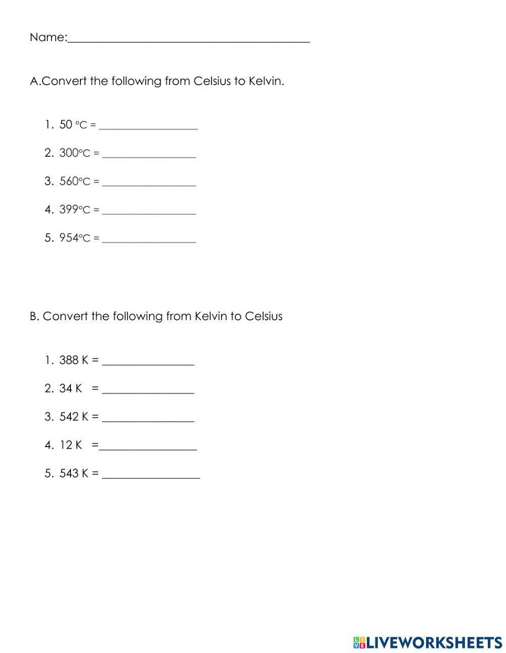 Converting temperature