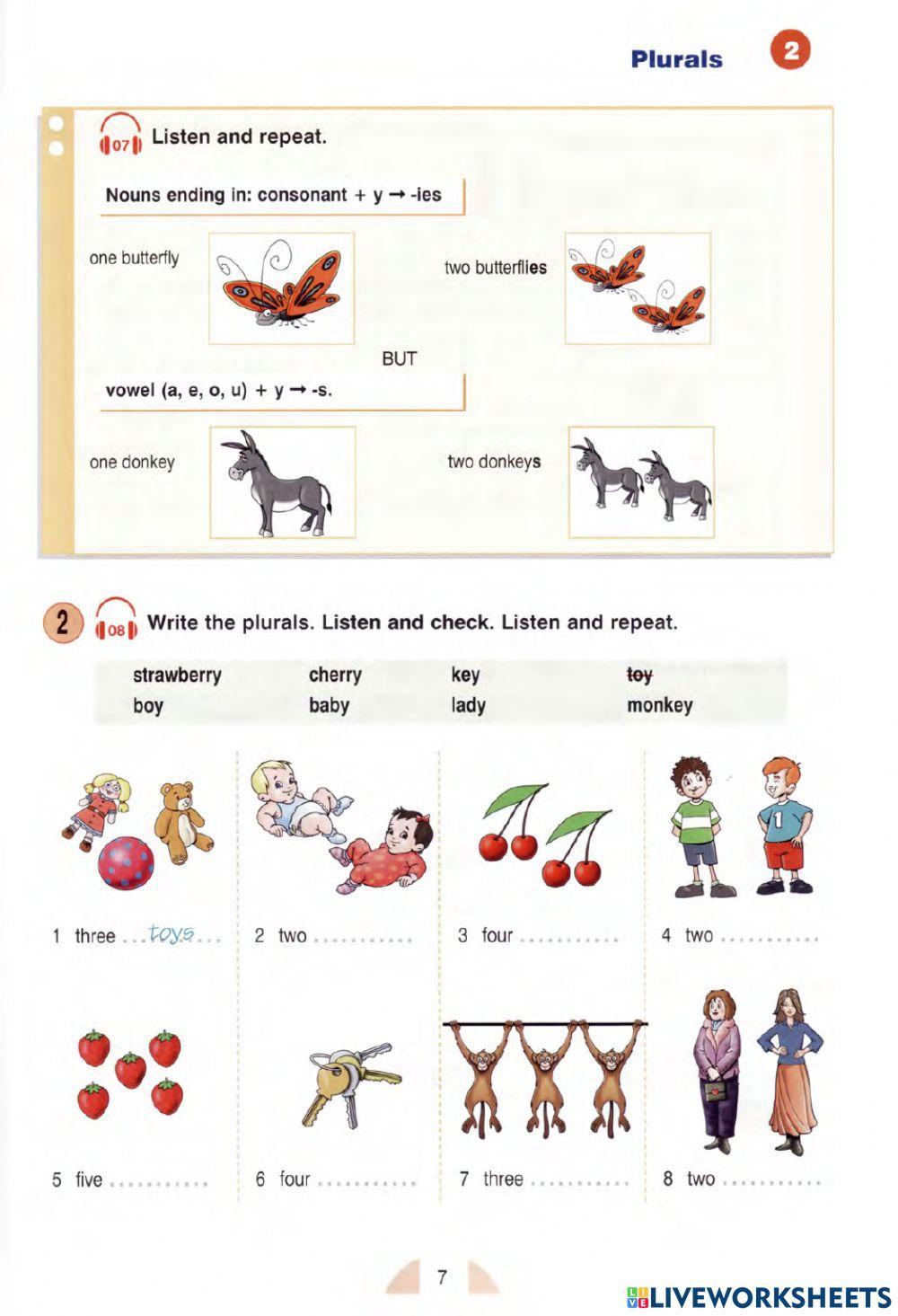 Regular plural noun Regular plural noun