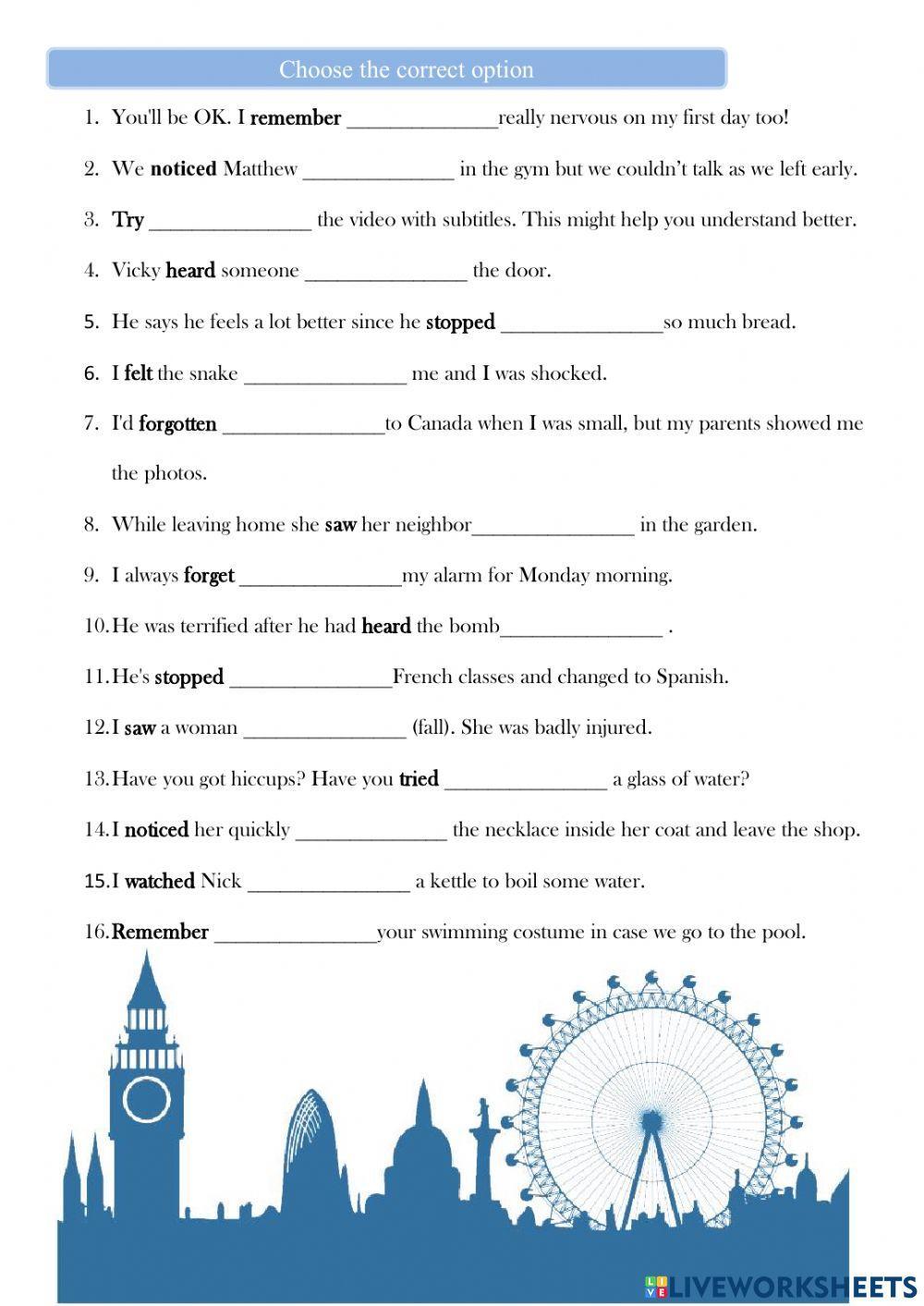 Gerund or Infinitive