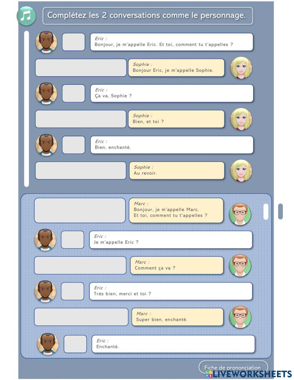 Prononciation se présenter