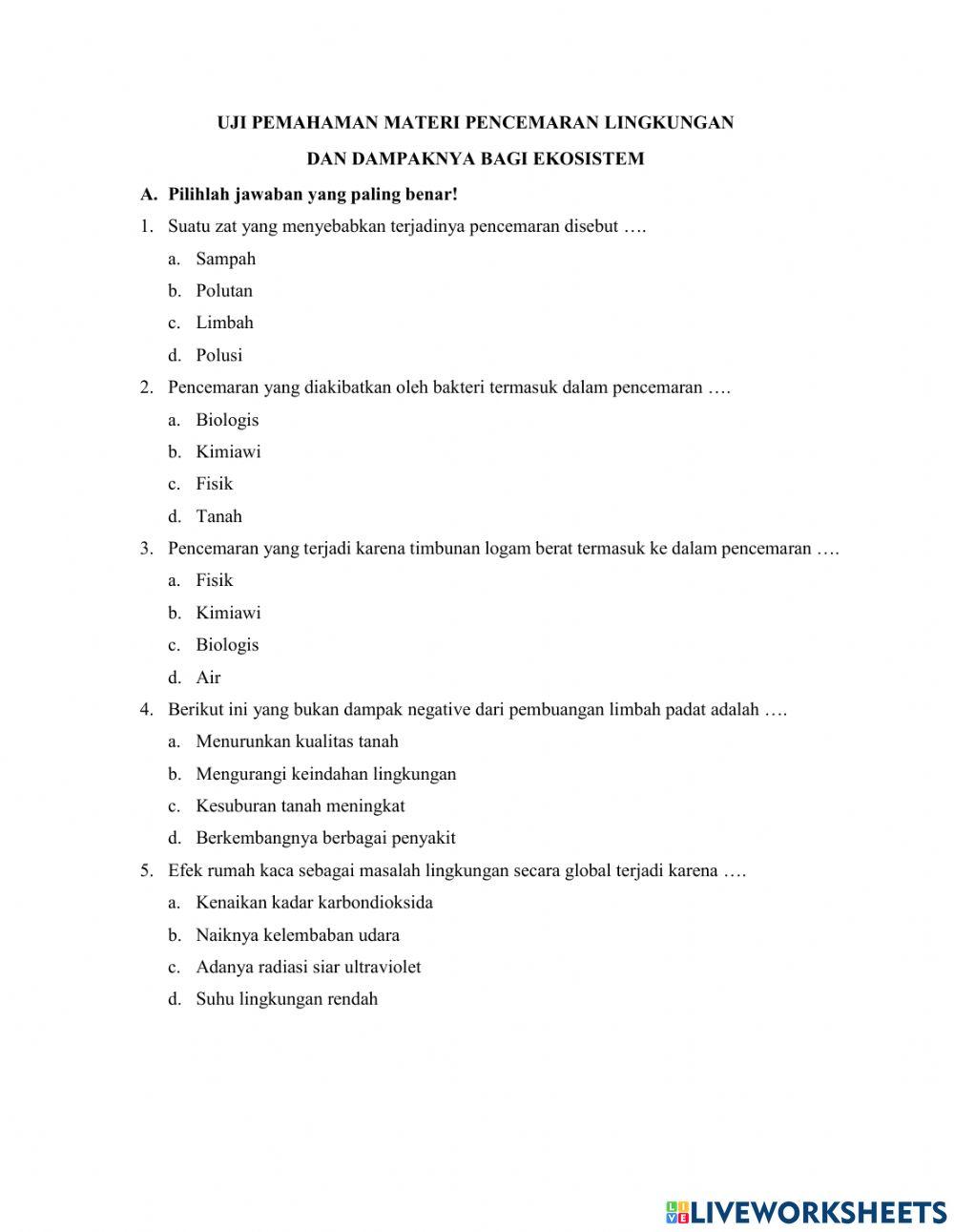 Pencemaran lingkungan