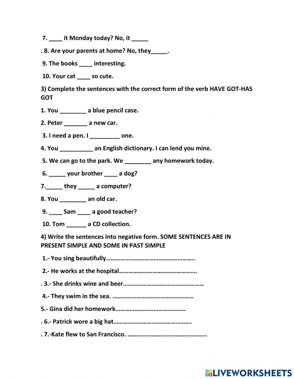 PRE ELEMENTARY FINAL EXAM NUEVO