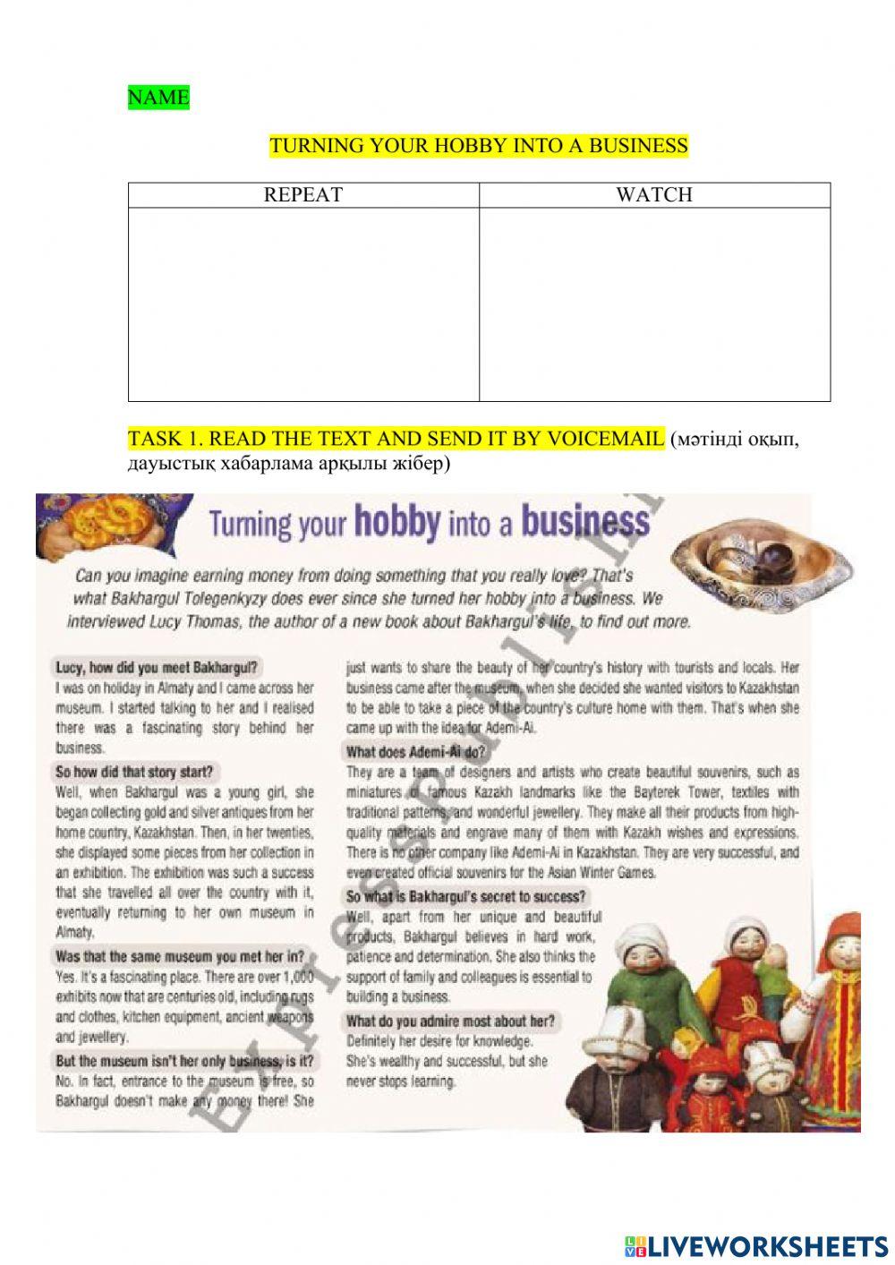 6 turning your hobby into a business