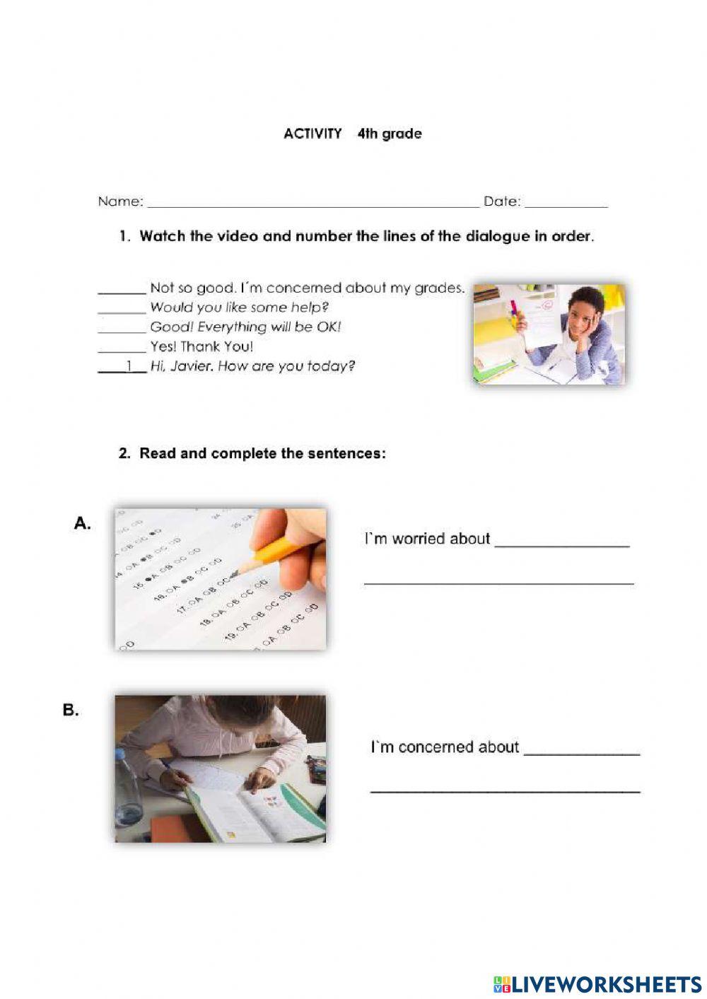 Listen to the conversation and order