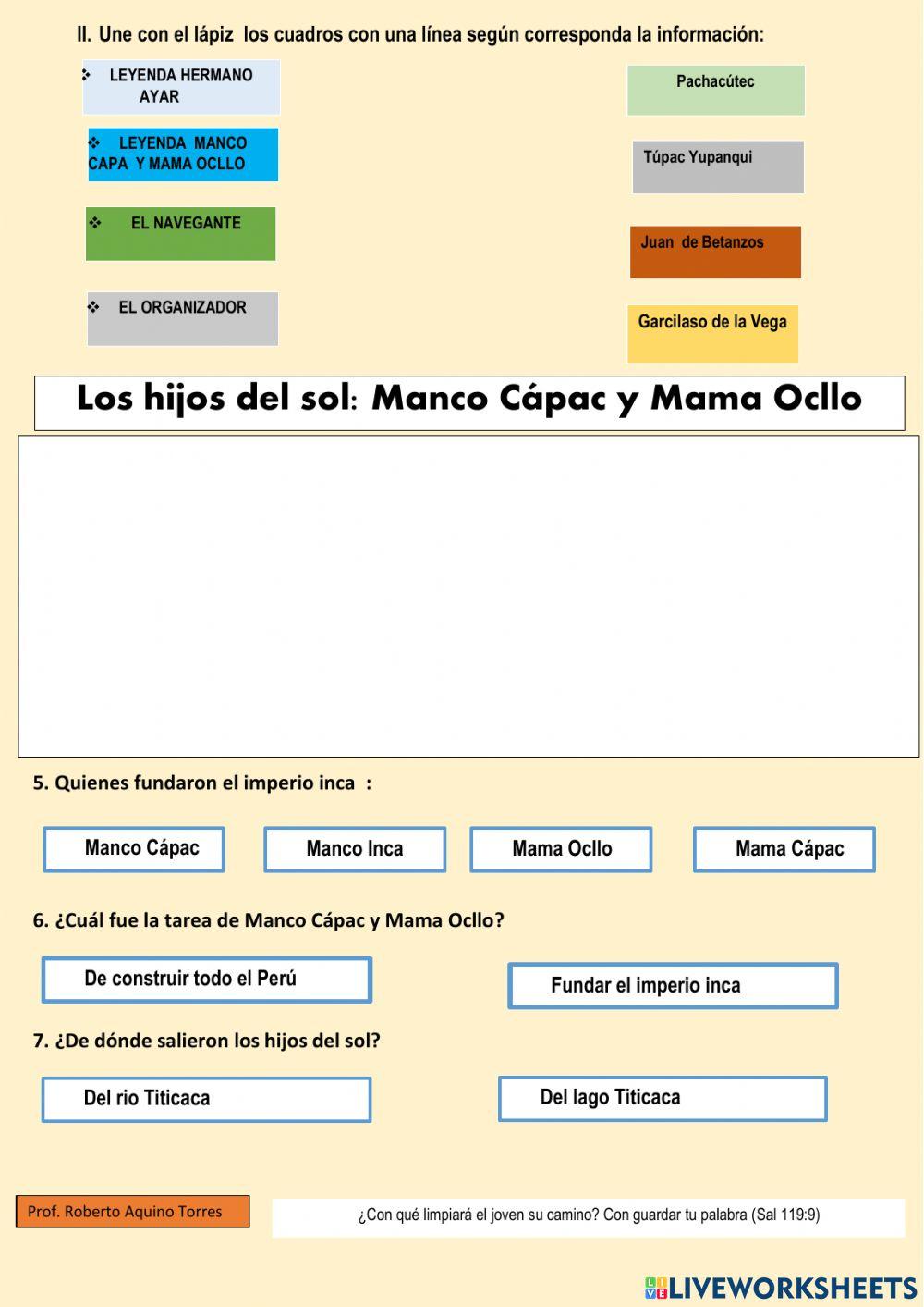 Conociendo el origen de los incas