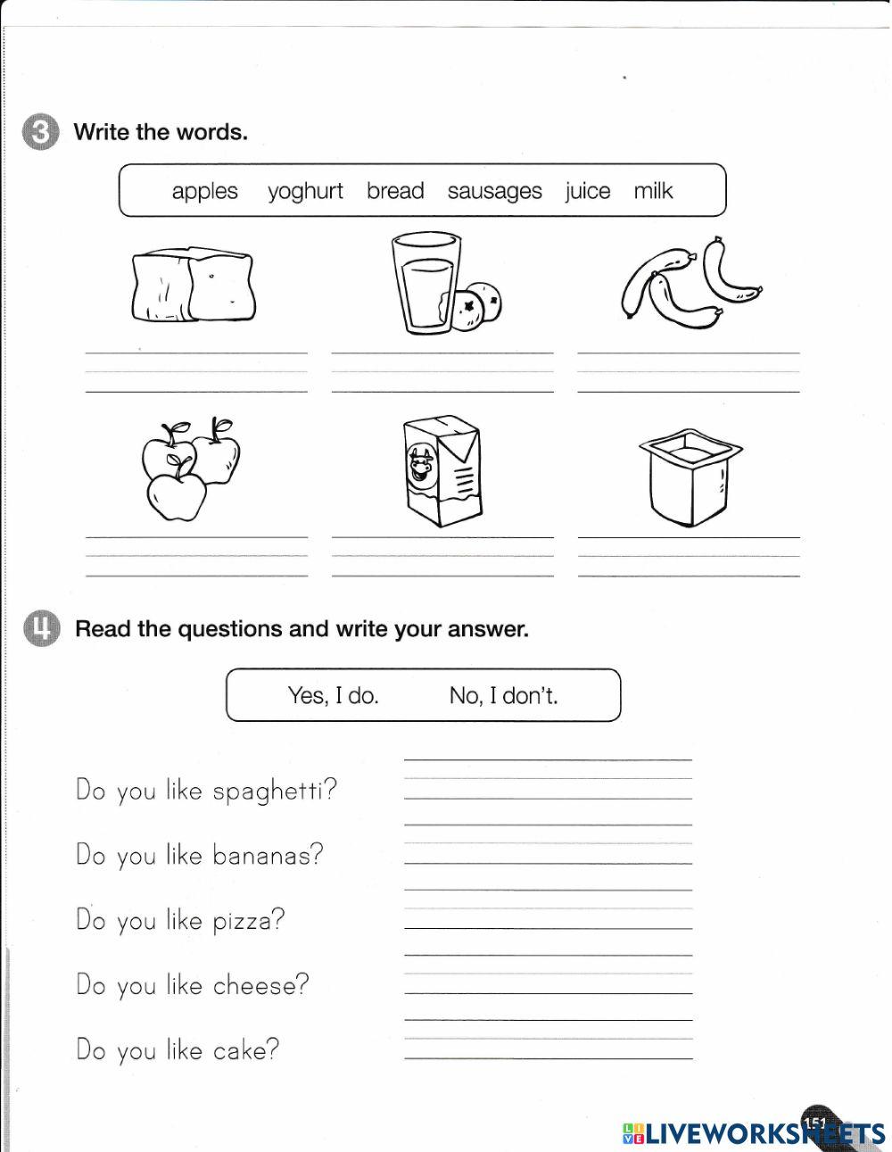 My favorite food- 1era básico