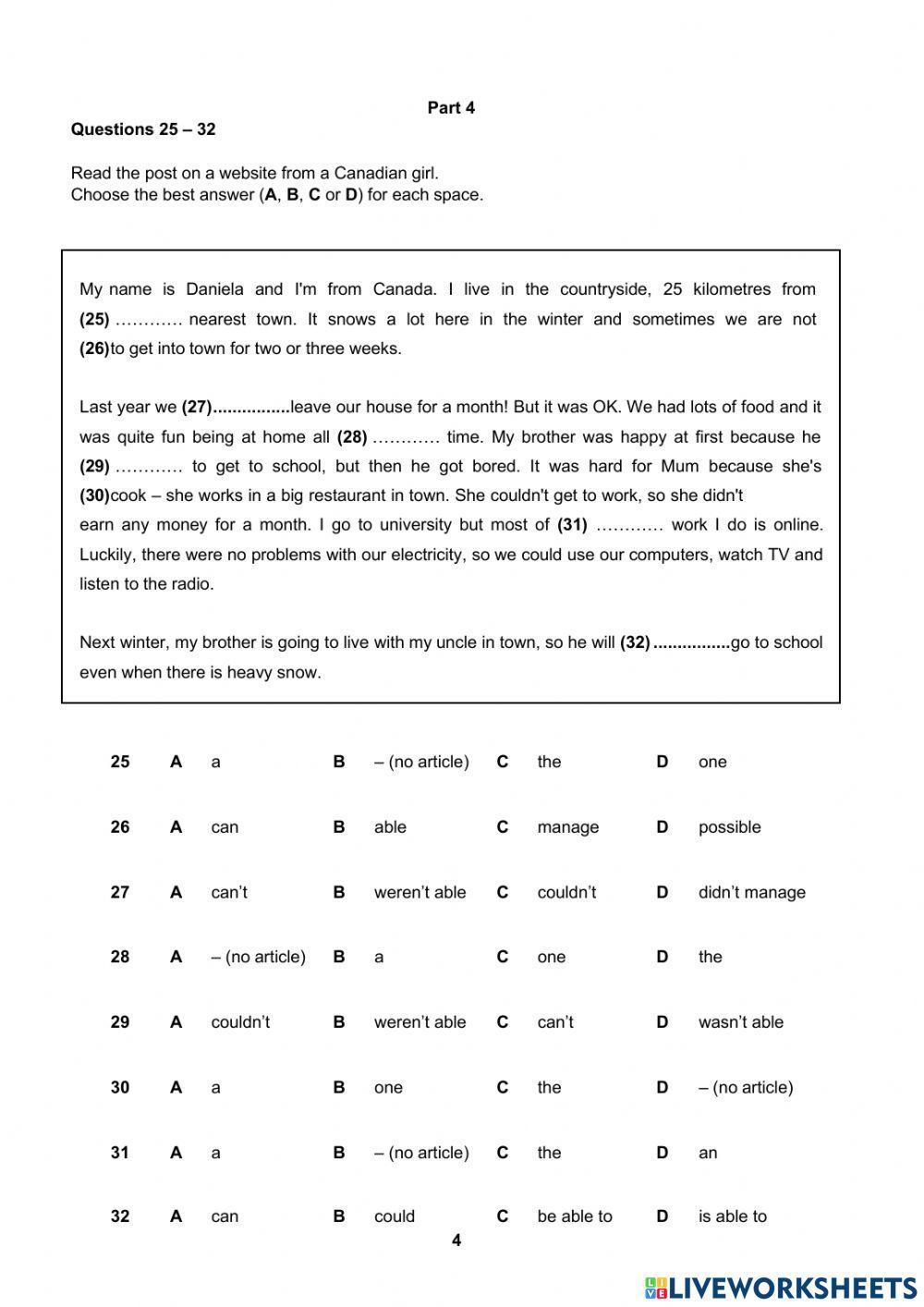 Unit 4 test empower b1+