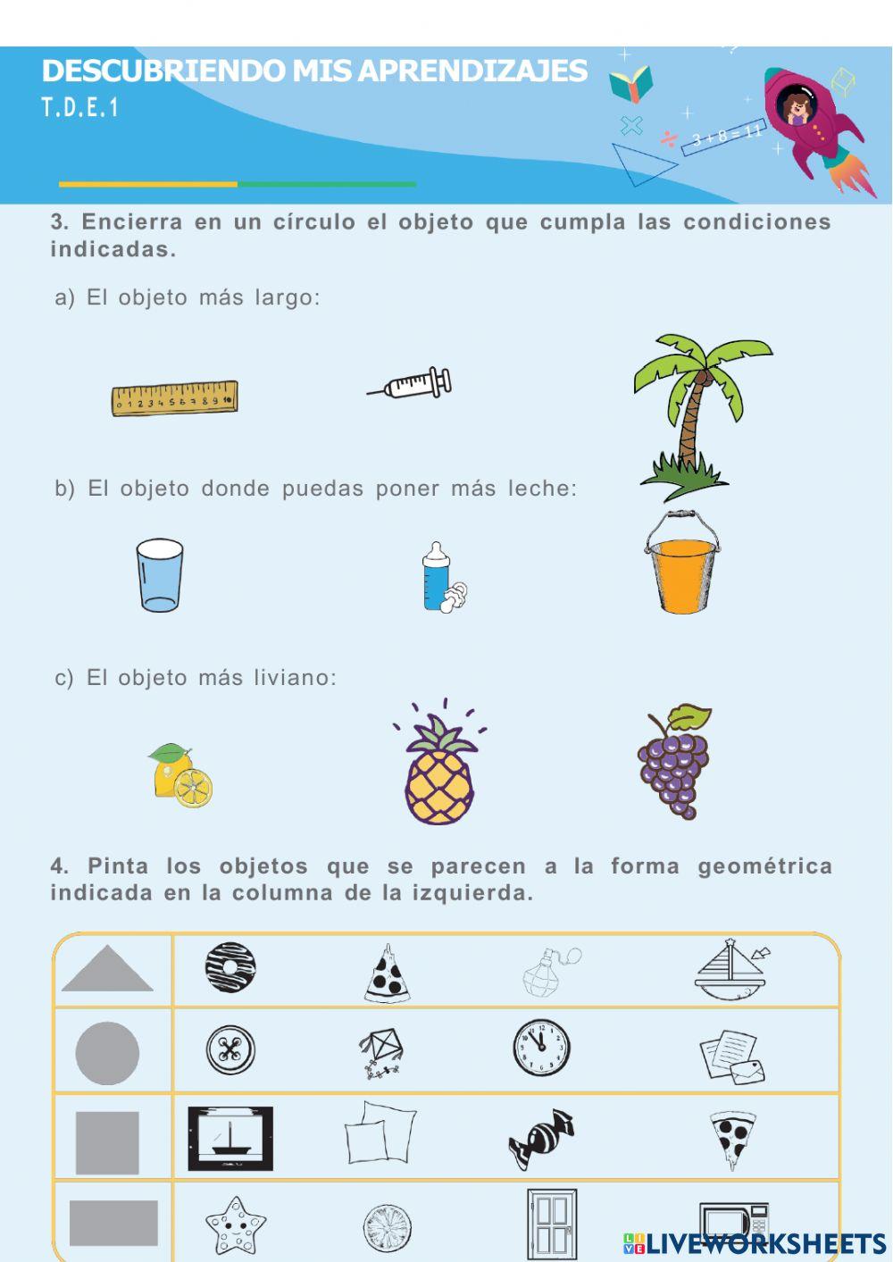 Tareas diagnósticas nivel elemental