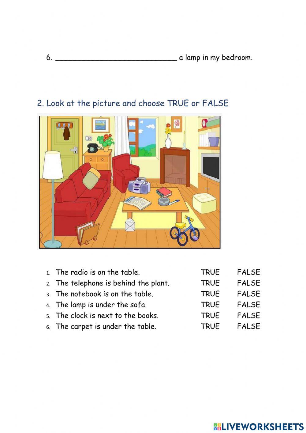 Review: there is- there are + prepositions of place