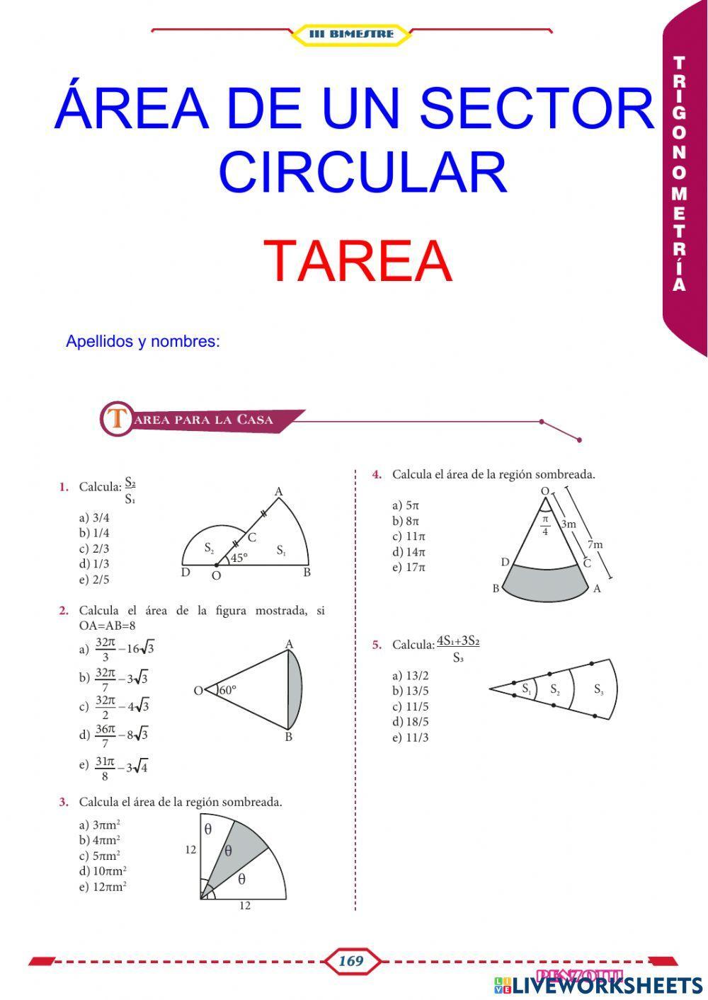 Tarea de trigonometría