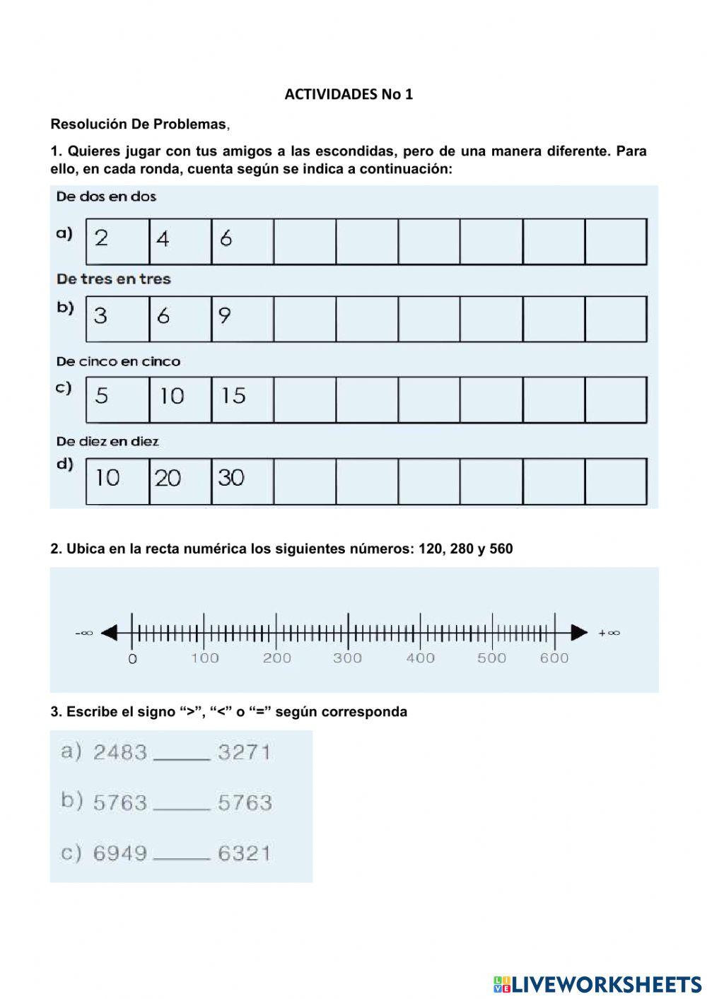 Secuencias numéricas