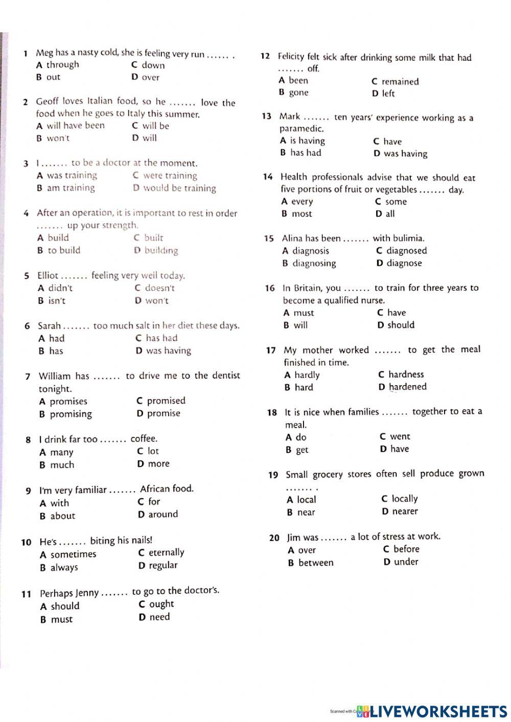 Wishes - 2b.1 Workbook Unit II - Grammar revision