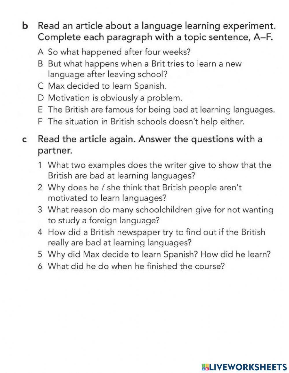 Unit 7 c worksheet | Live Worksheets
