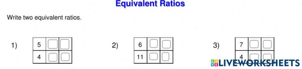 Equivalent ratios