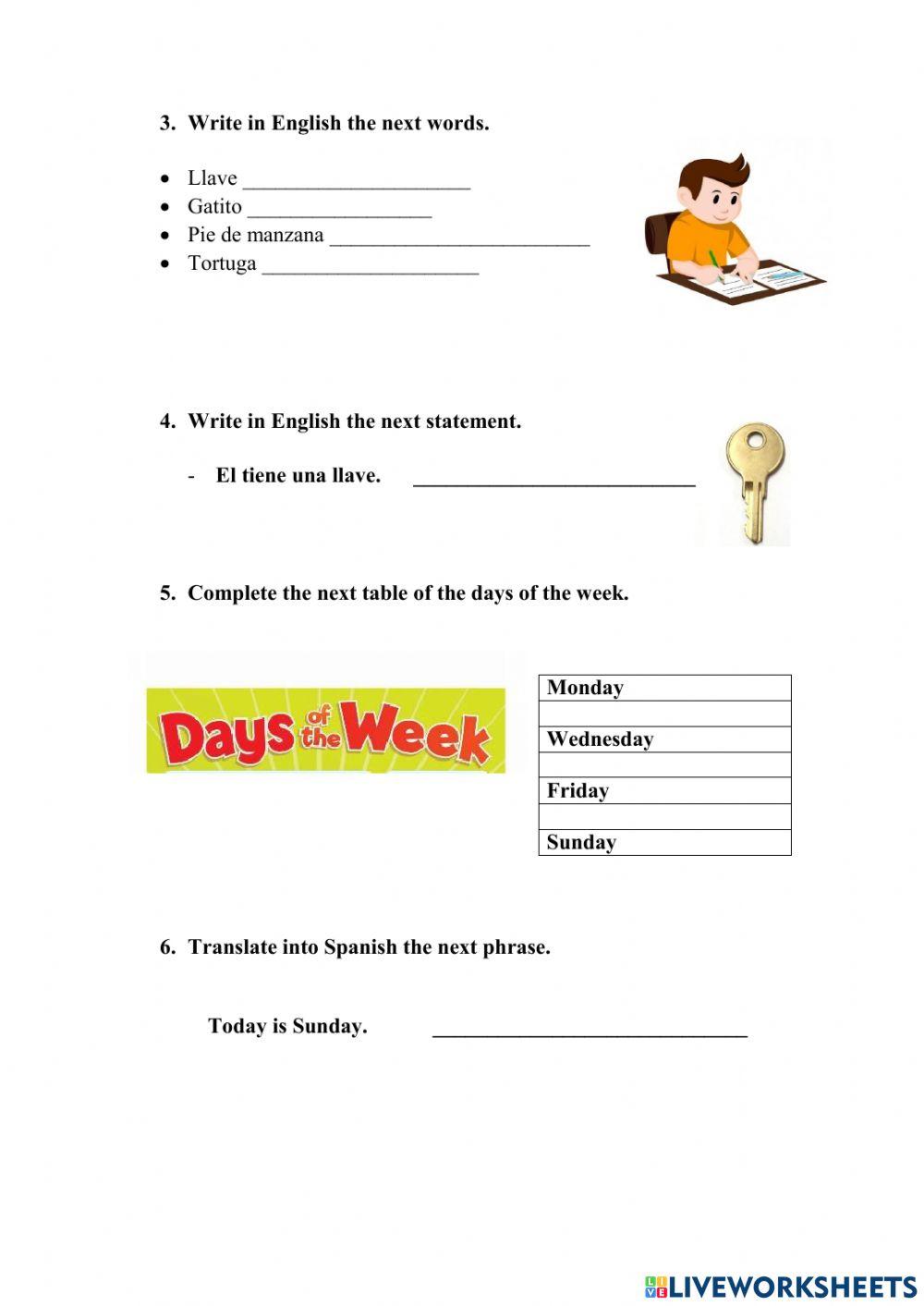 Diagnostic test 5th grade