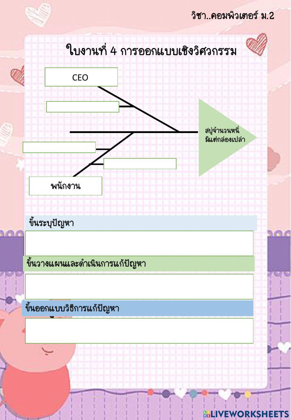 ใบงานที่ 4 การออกแบบเชิงวิศวกรรม