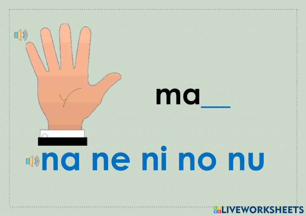 Conocer el sonido de letra n