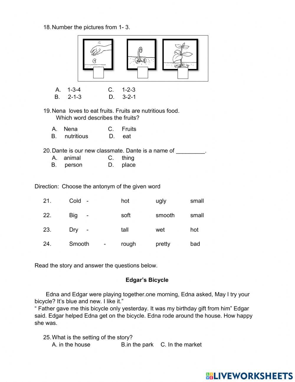 Diagnostic Test in English 2