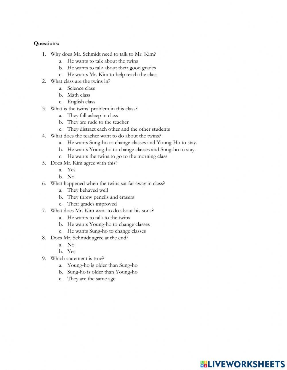 Dialogue: Talking to the Teacher