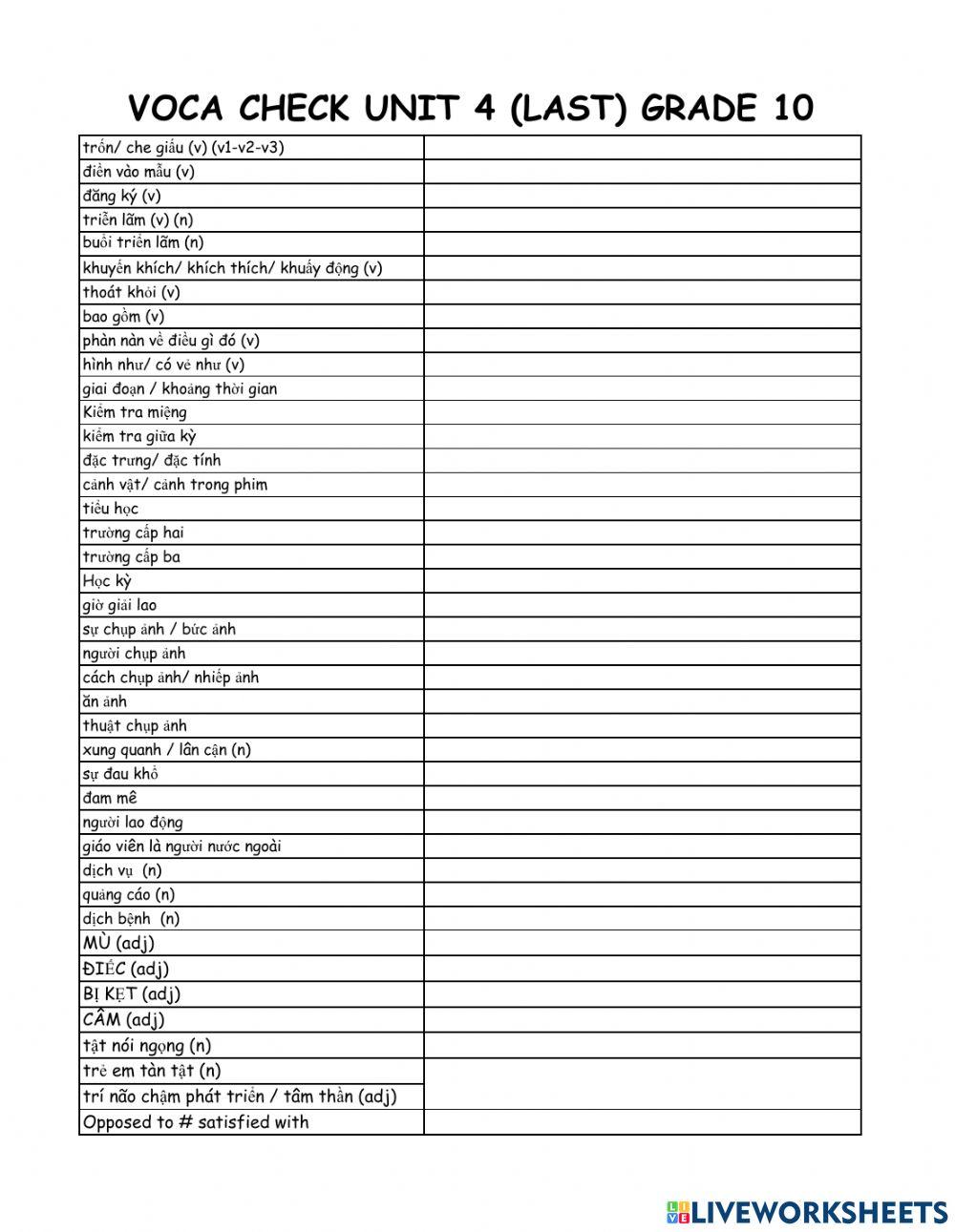 Unit 4 voca check grade 10 ( final)