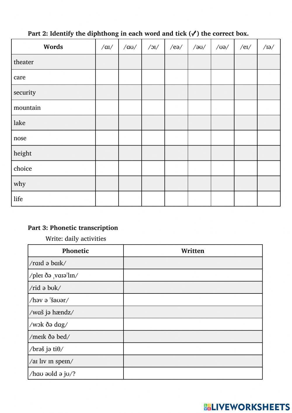 Vowel Identification 2
