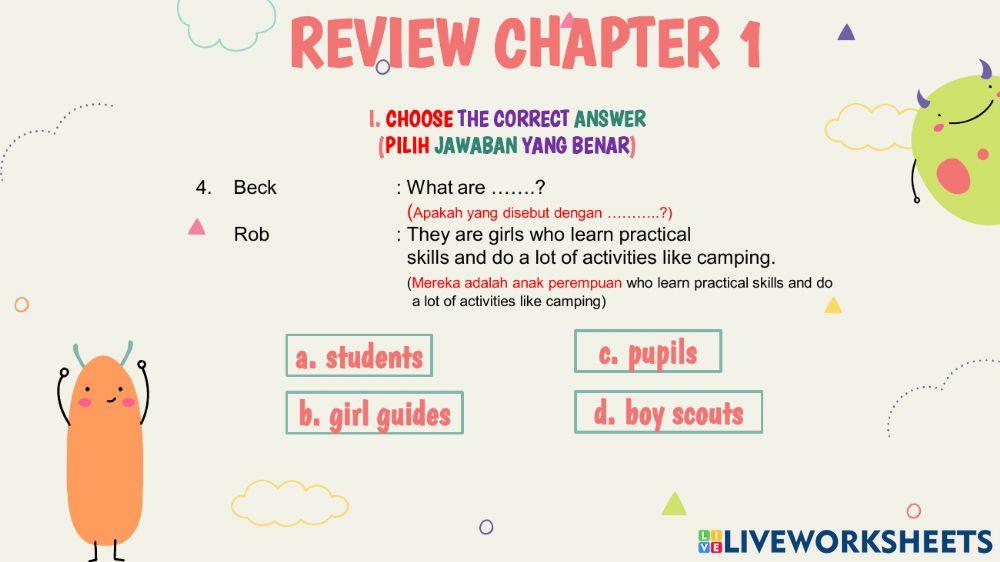 Review chapter 1-she is a librarian