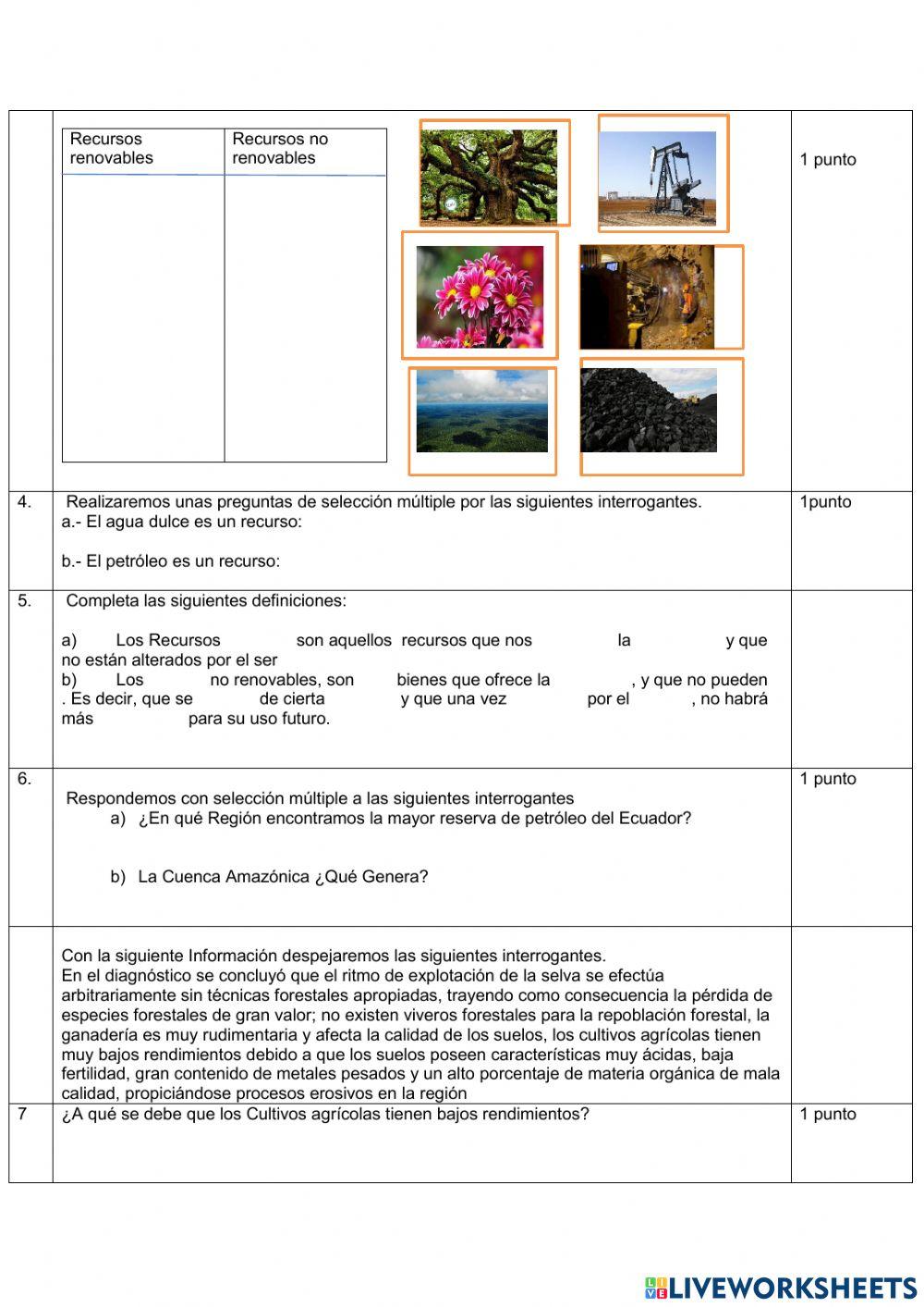 Evaluacion ciencias naturales