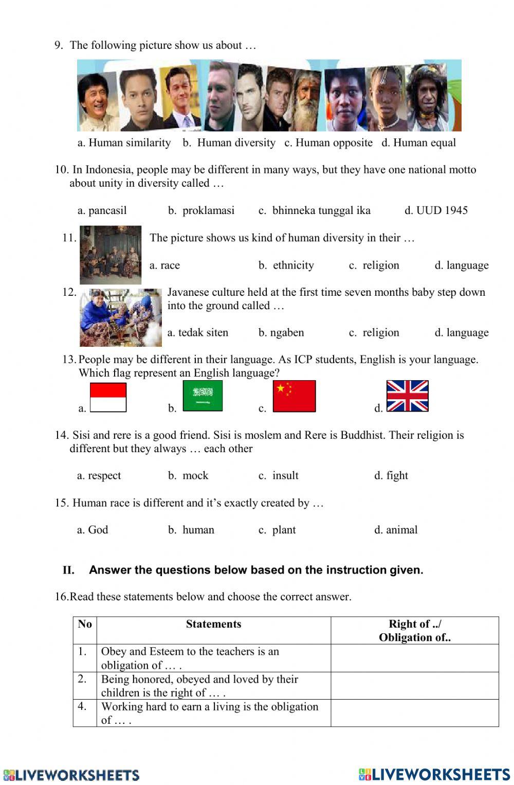 Review civic worksheet | Live Worksheets