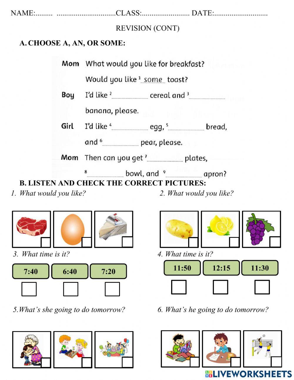 Unit starter family and friends book 5 cont