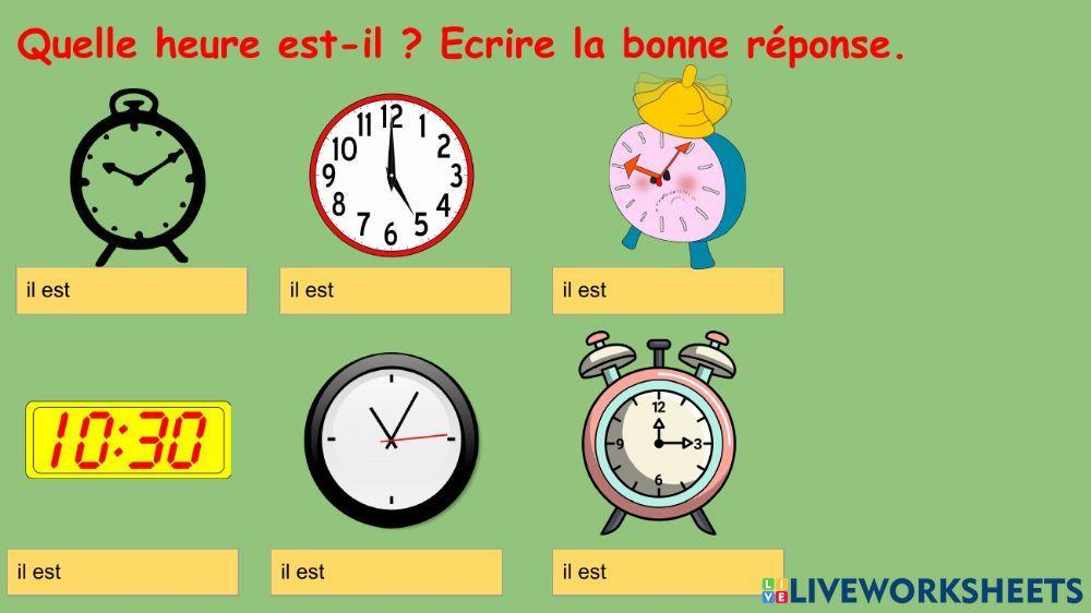 Demander et dire l'heure