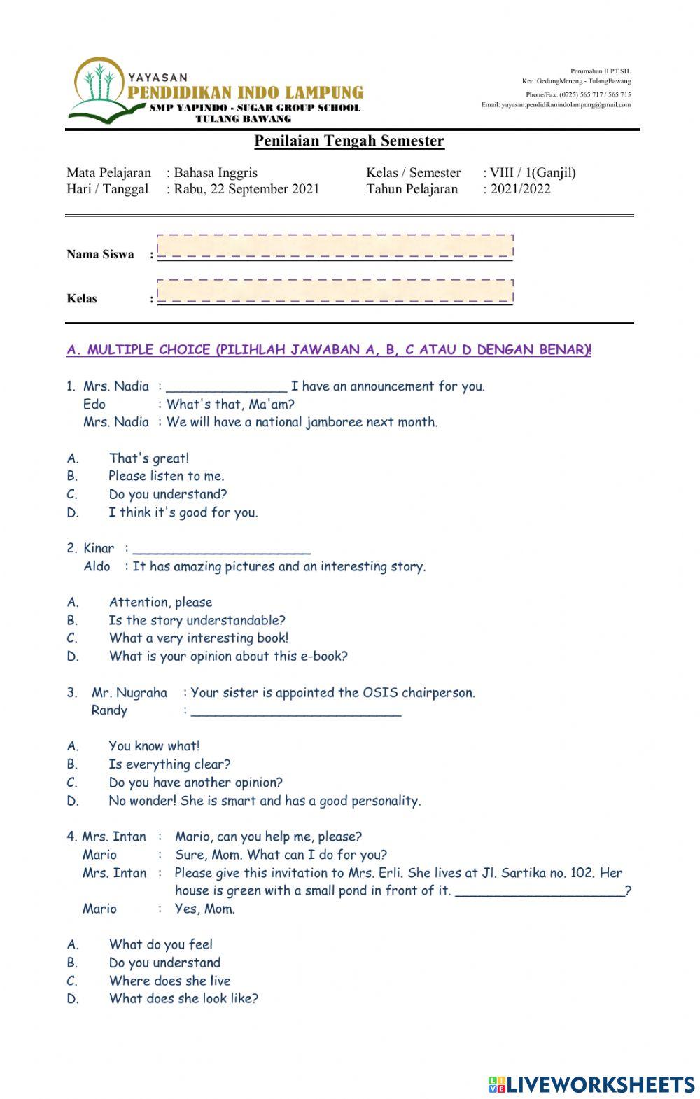 Penilaian Tengah Semester