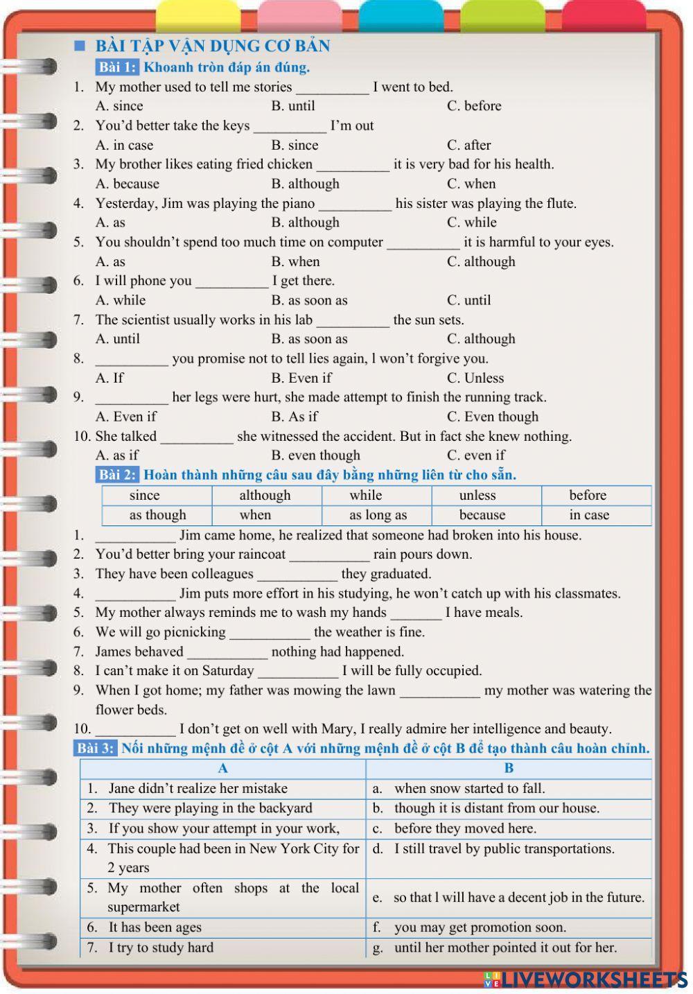 Grade 9 - Unit 1. Local environment (BT Cơ bản))
