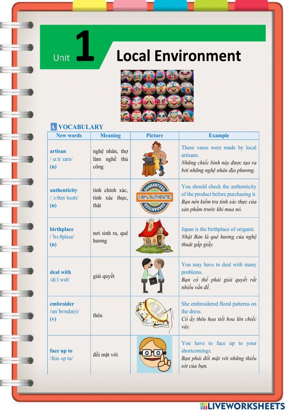 Grade 9 - Unit 1. Local environment ( Lý thuyết)